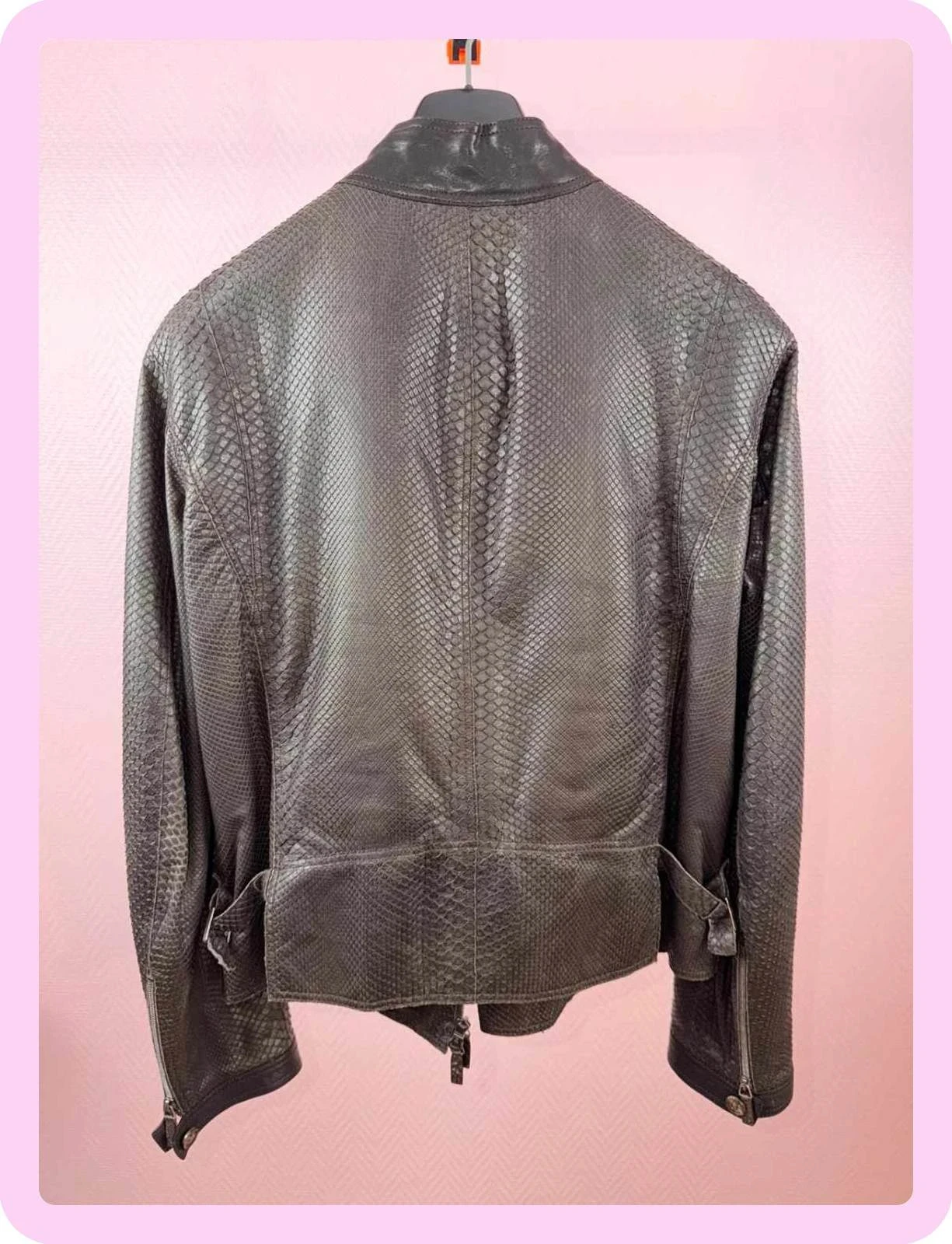 Casaco de couro modelo raro original Giorgio Armani tamanho xl – photo 9